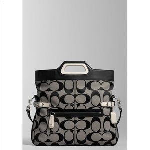 Coach Bonnie signature jacquard foldover crossbody